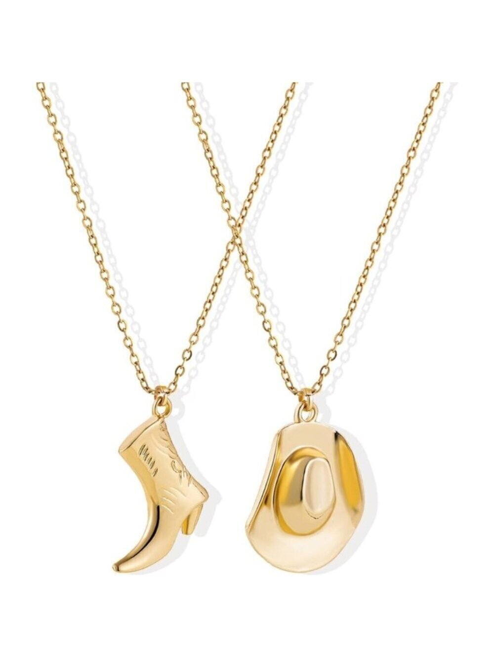 YANCHUN Necklace for Women Gold Charm Necklace Cowgirl Costume Country Concert